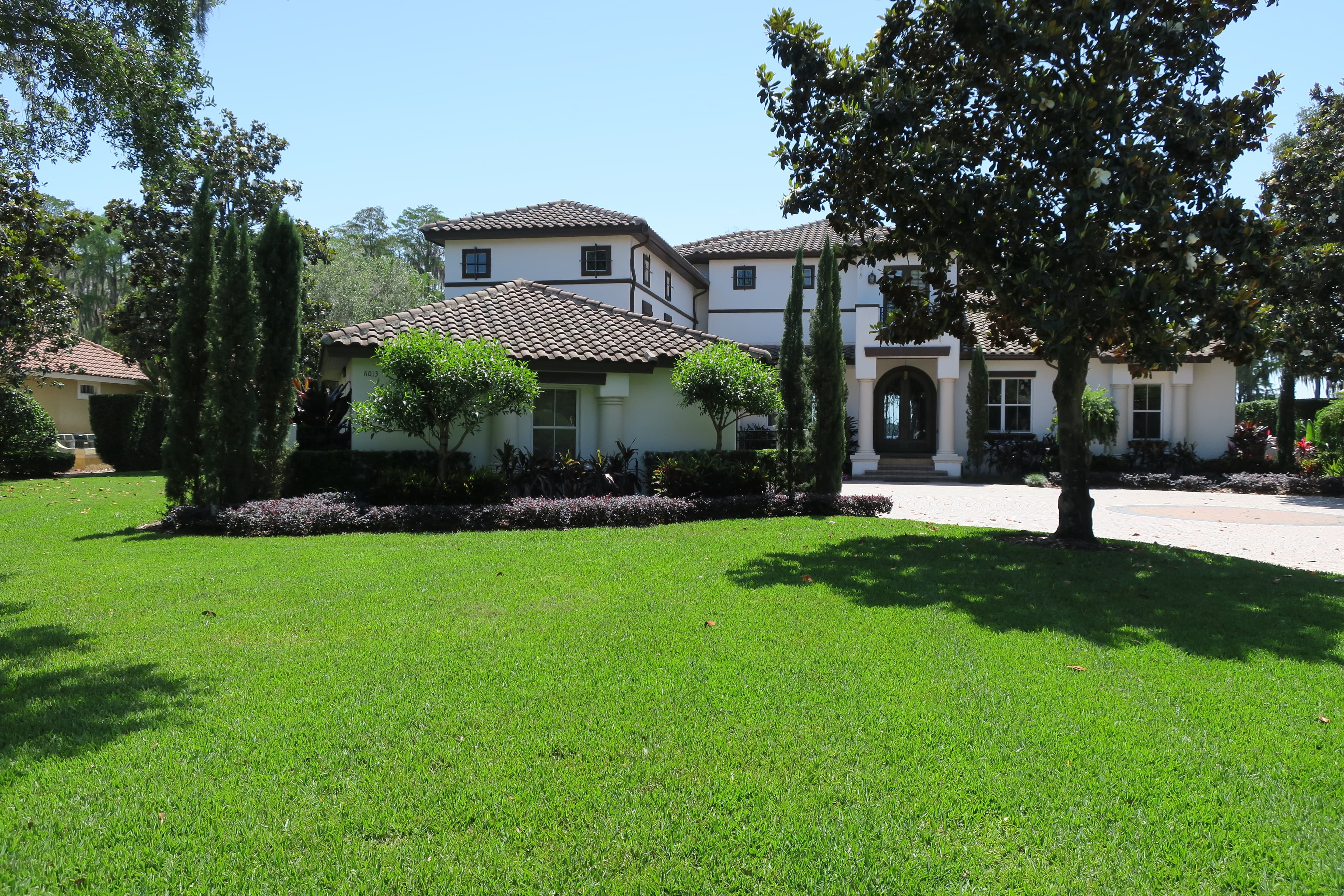 home with beautiful landscaping